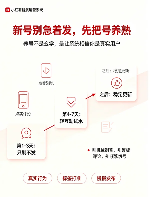 小红书养号到底在养什么？新号前7天这么做才不白费